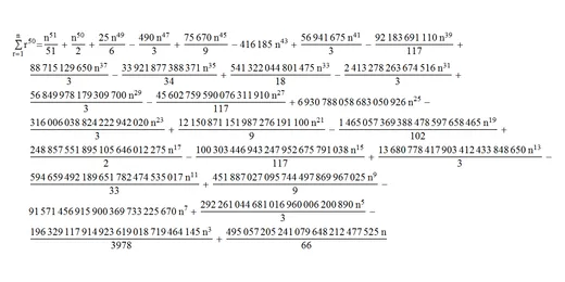 自然数方幂的和